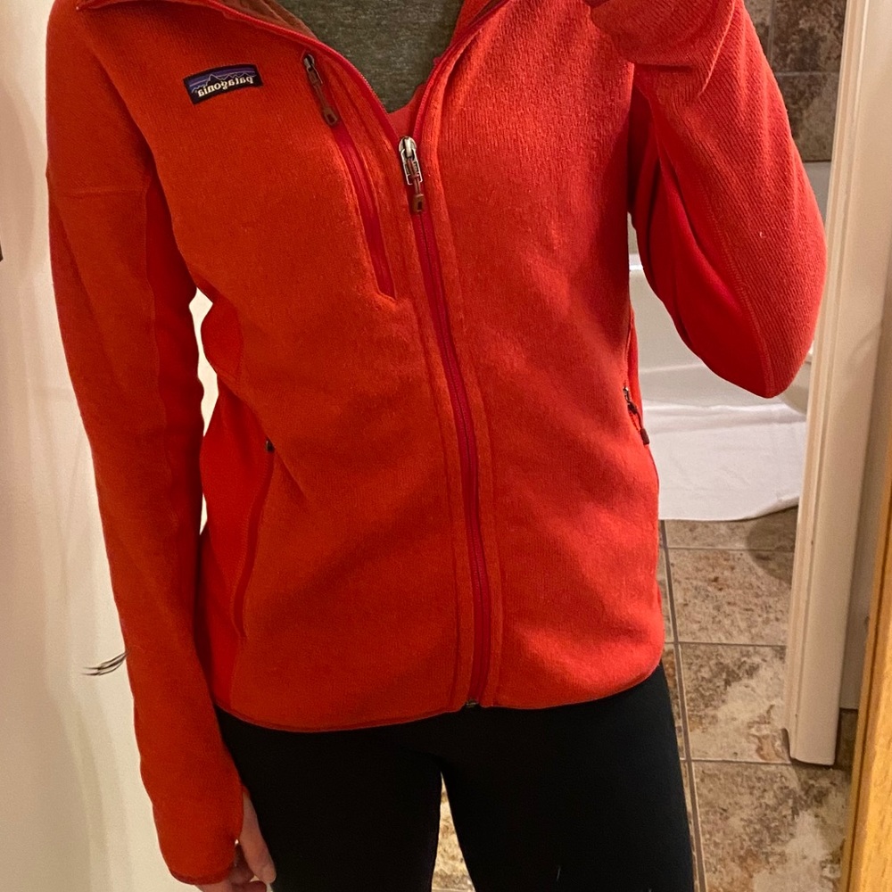 Patagonia Hooded Sweater Midlayer Jacket Red